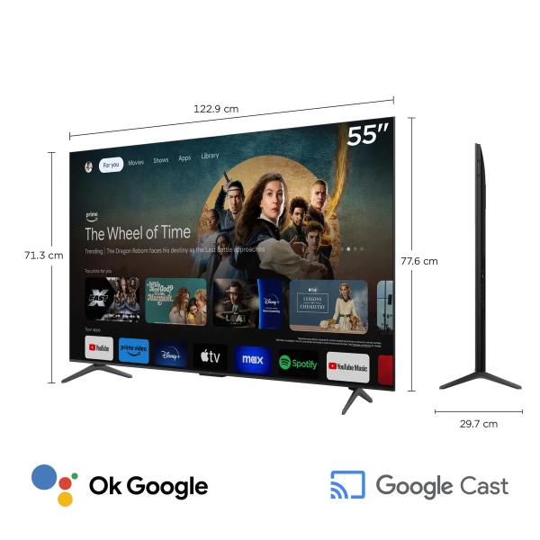 TCL 55C6K 55″ QD MiniLED 4K Smart TV HDR Google TV Negro