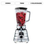 Oster BLST4655 700W Licuadora 1.25 L 3 Velocidades Cuchillas Inox Cromado