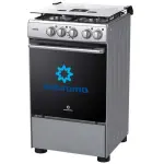 Indurama Fontana Cocina Gas 4 Quemadores Encendido Manual Vidrio Templado Gris