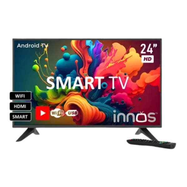 INNOS 24” A14 S2401KU Televisor Smart HD Ready Streaming Online USB HDMI Negro