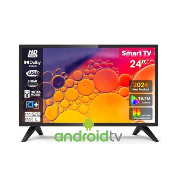 INNOS 24” A14 S2401KU Televisor Smart HD Ready Streaming Online USB HDMI Negro