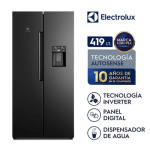 Electrolux ERS45F2P5EB 419L Refrigeradora Side by Side Inverter AutoSense Dispensador de Agua No Frost Negro