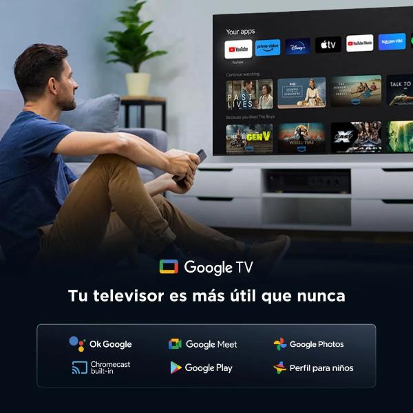 TCL 55T6C 55″ QLED Smart TV 4K HDR Google Assistant Negro