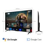 TCL 55T6C 55″ QLED Smart TV 4K HDR Google Assistant Negro